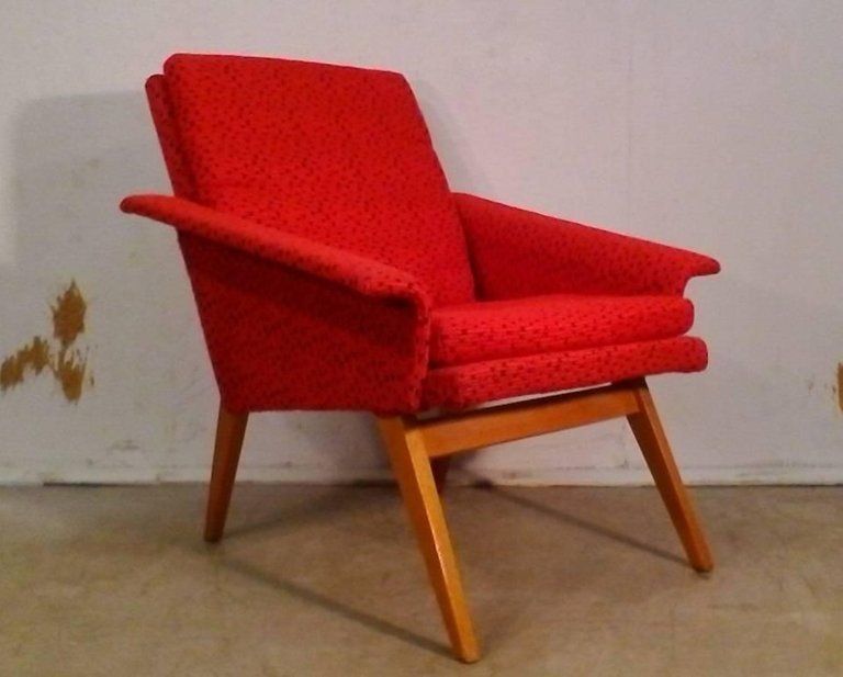 Miroslav Navratil Upholstery Armchair Czech Republic, 1958 photo furniture