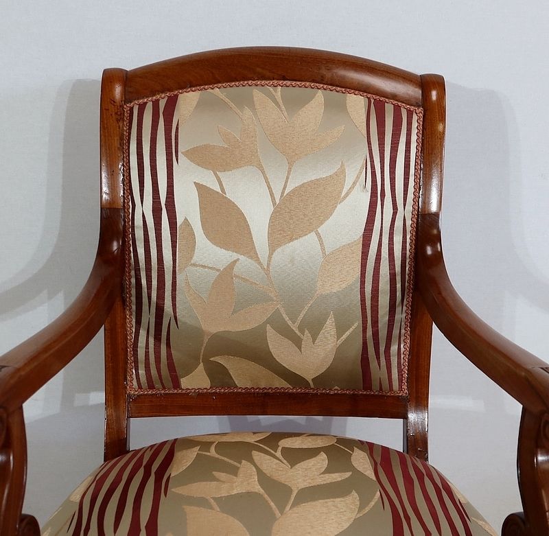 3007.6 Pair Of Armchairs In Solid Mahogany, Restoration Period   Early 19th Century photo