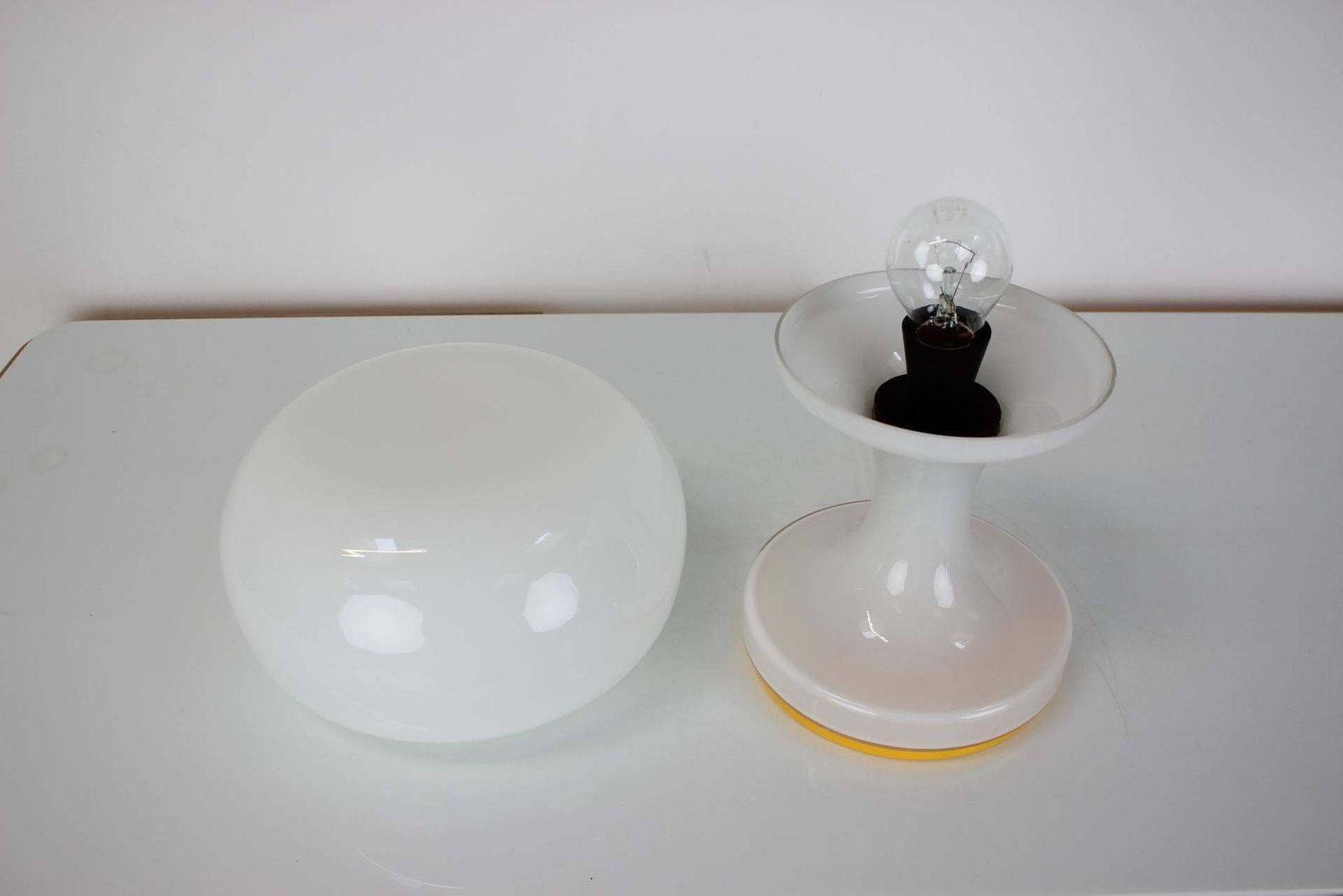 All Glass Table Lamp By Valasske Mezirici, 1970s photo for sale