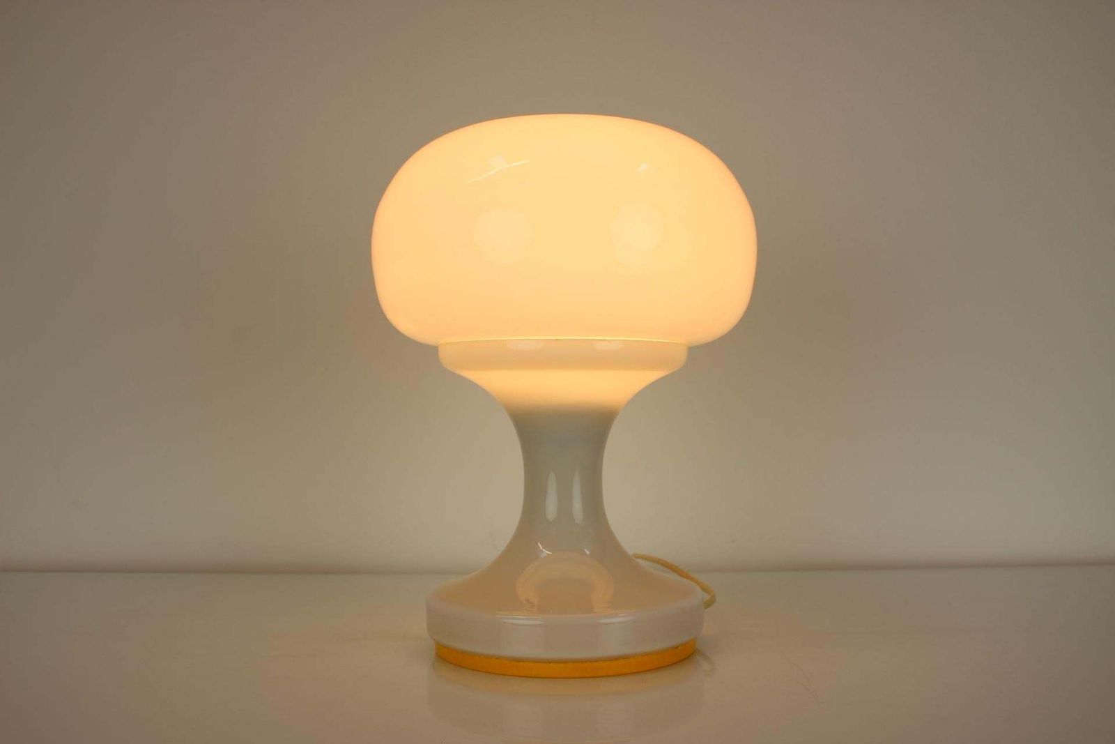 All Glass Table Lamp By Valasske Mezirici, 1970s photo vintage