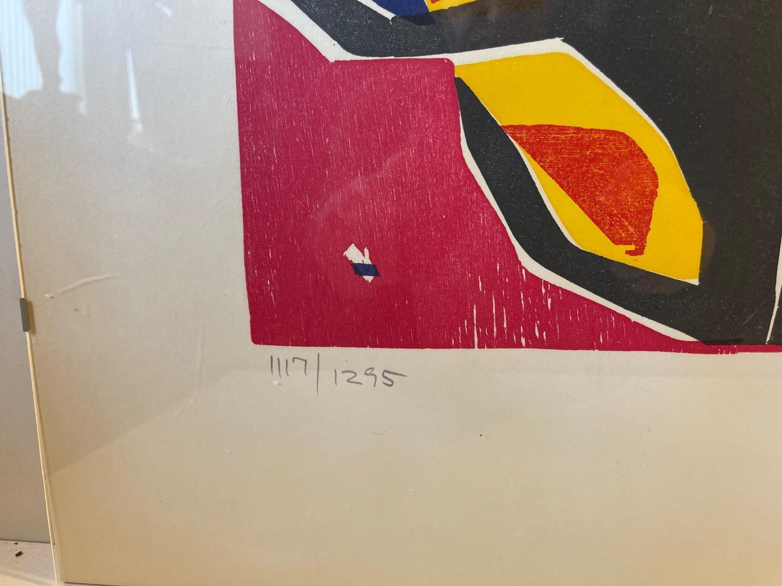 Female Artist Helle Thorborg Abstract Lithograph In Colors 1960s photo for sale