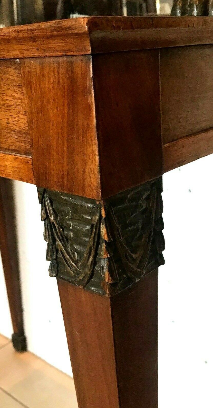 Console With Mirror Bottom From The Empire Period In Mahogany, 19th Century photo furniture