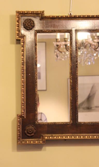 A 19thc. Walnut Gilded Wall Mirror photo for sale