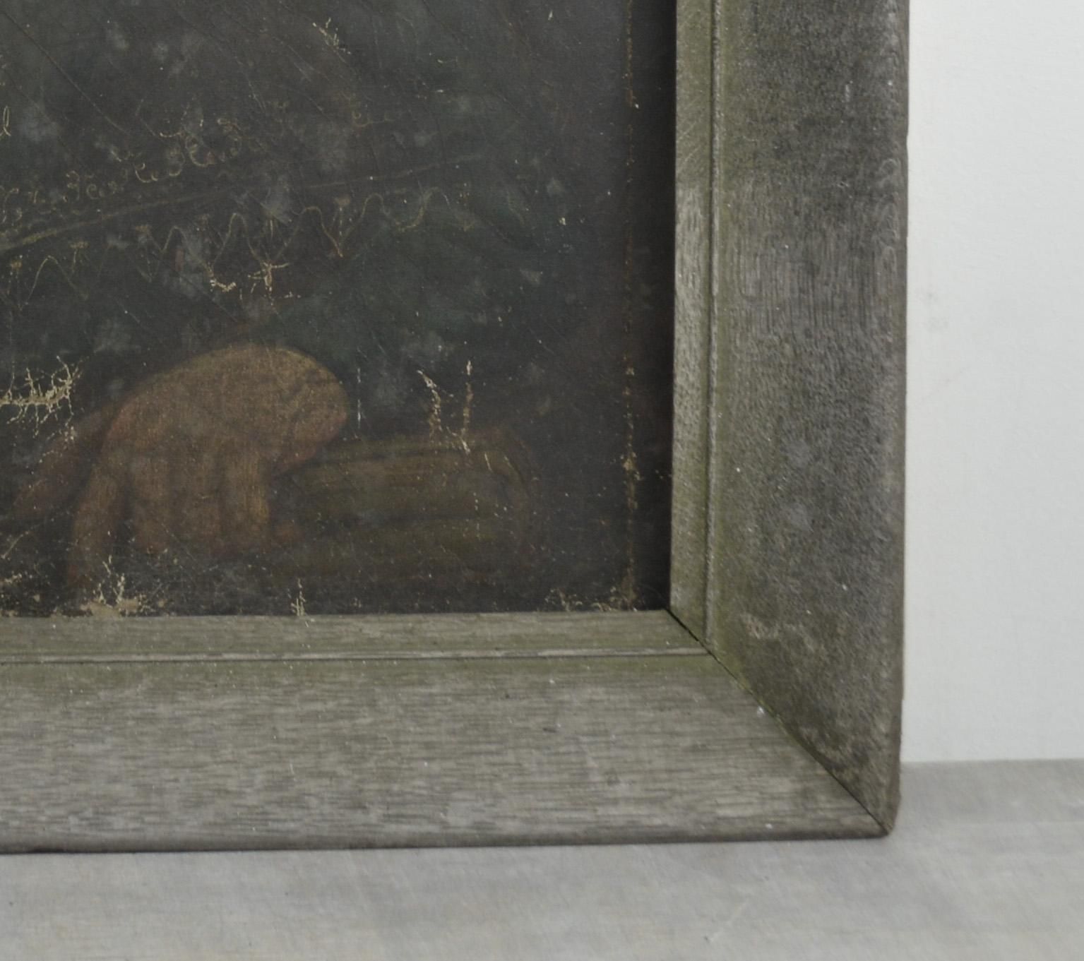 Naive Oil Painting, Portrait Of A Girl. C.1820 photo 950.0