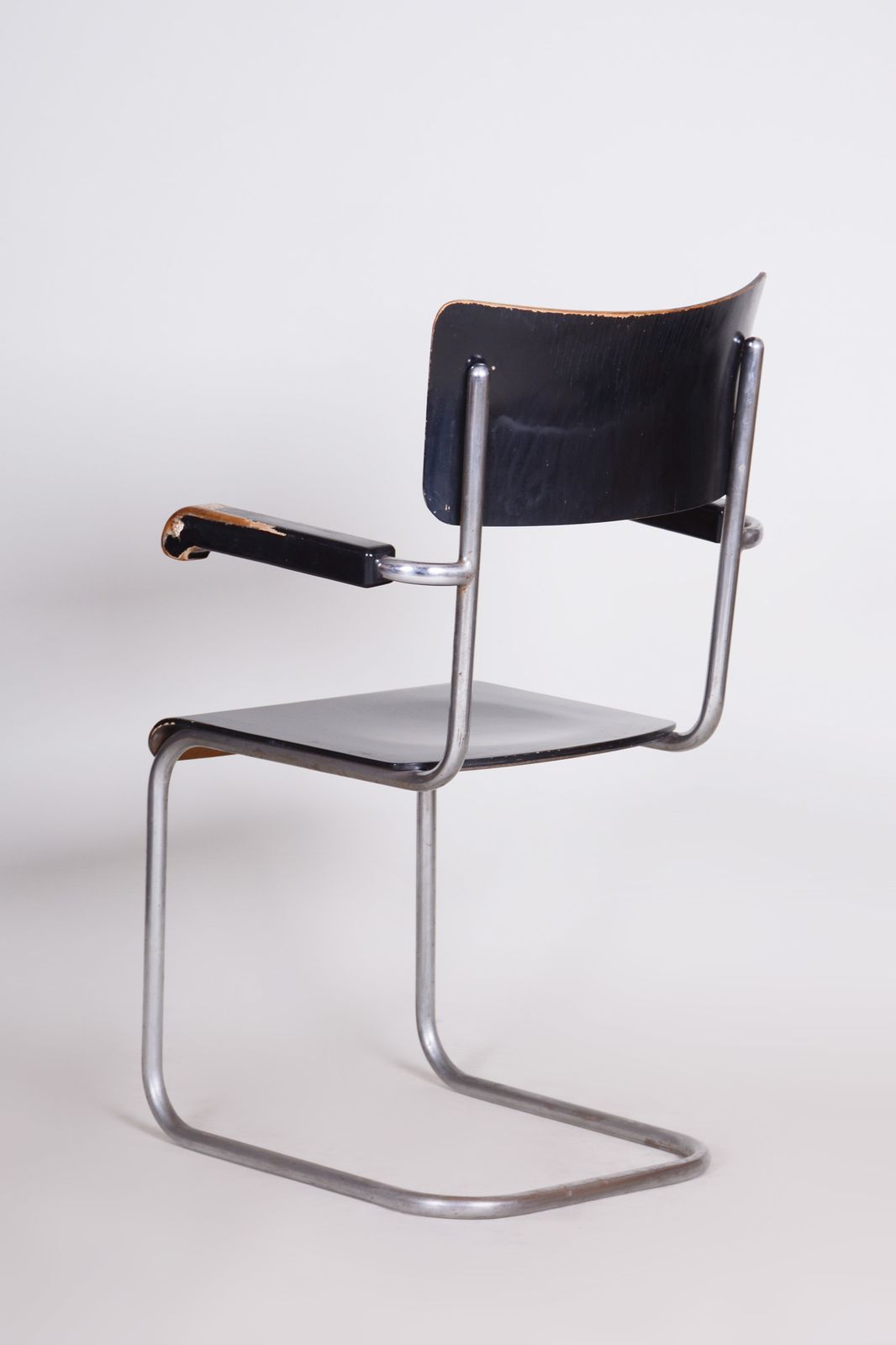 Black Vichr A Spol Chair With Armrests Made In 1930s Czechia photo buy