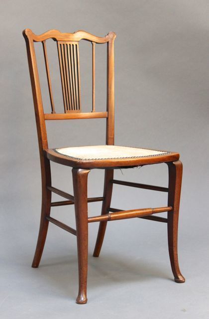 Pair Of Edwardian Mahogany Bedroom Occasional Chairs photo 220.0