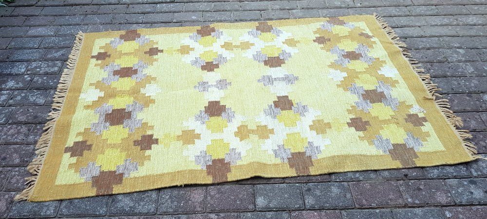 Swedish Rölakan Rug By Alice Wallebäck, 1950s