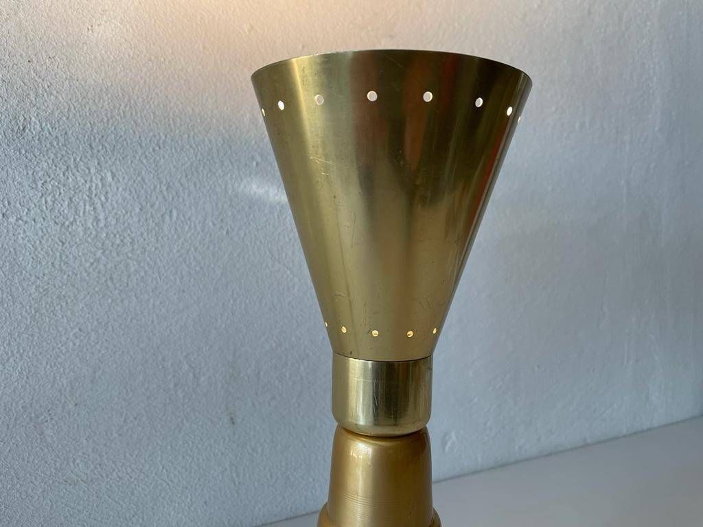 photo furniture Mid Century Gold Conical Design French Table Lamp, 1950s, France