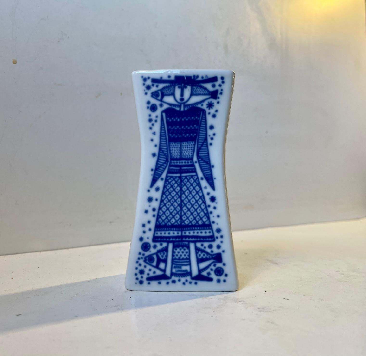 Scandinavian Modern Porcelain Vase By Arne Lindaas For Porsgrunn, 1960s photo furniture