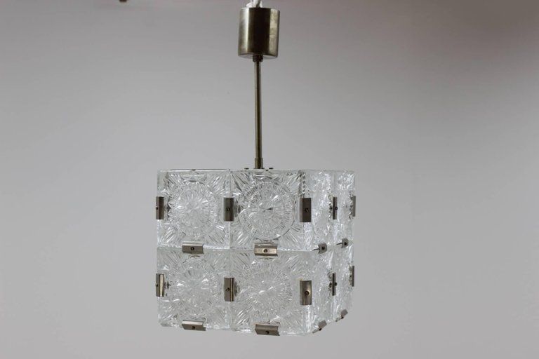 Set Of Four Glass Design Pendants/Chandeliers   Czechoslovakia photo furniture
