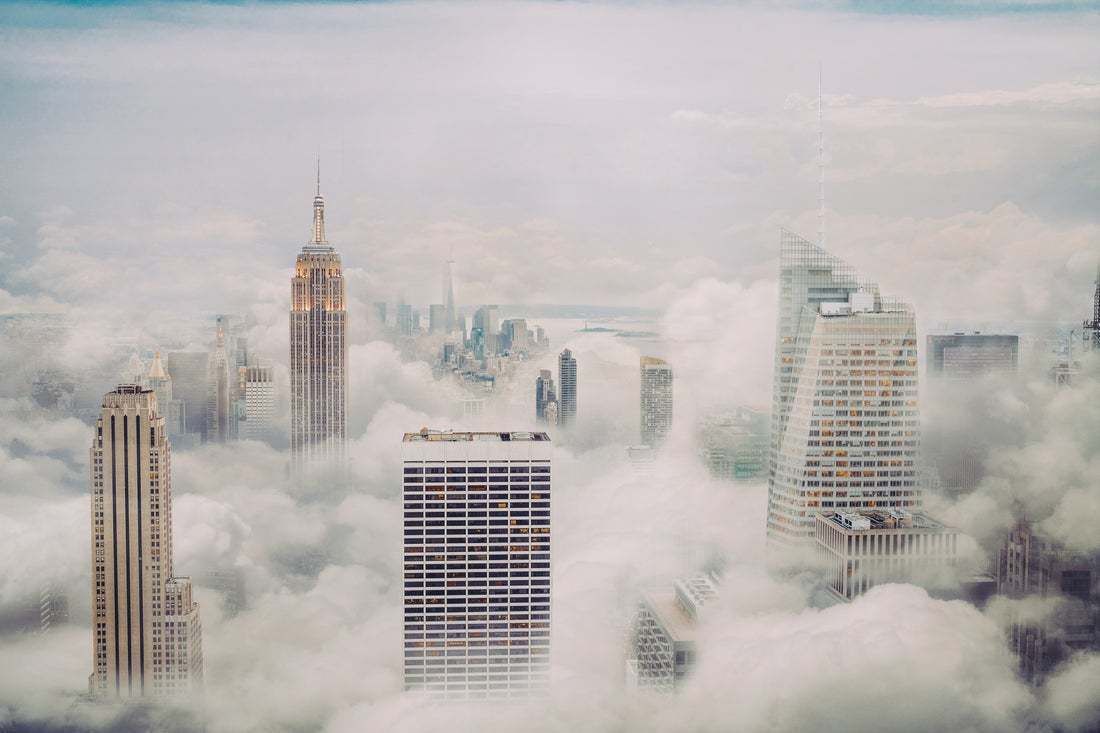 "New York City Skyline With Clouds" By Orbon Alija