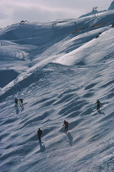 ' Skiing At St. Moritz ' By Slim Aarons Oversized C Type