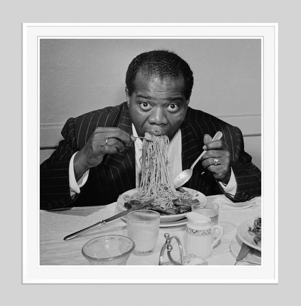 Slim Aarons 'Dinner Jazz' 1949 White Frame Silver Gelatine Resin Print photo furniture