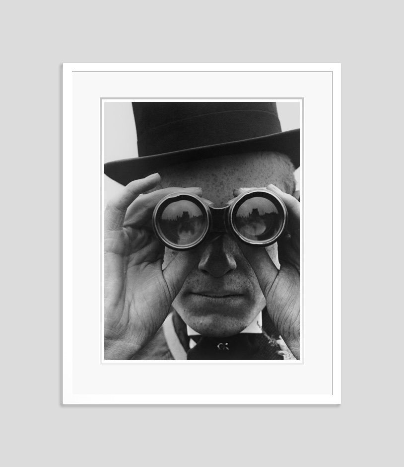 'Derby Spectator' 1923 Oversize Silver Gelatin Print Framed In White photo furniture