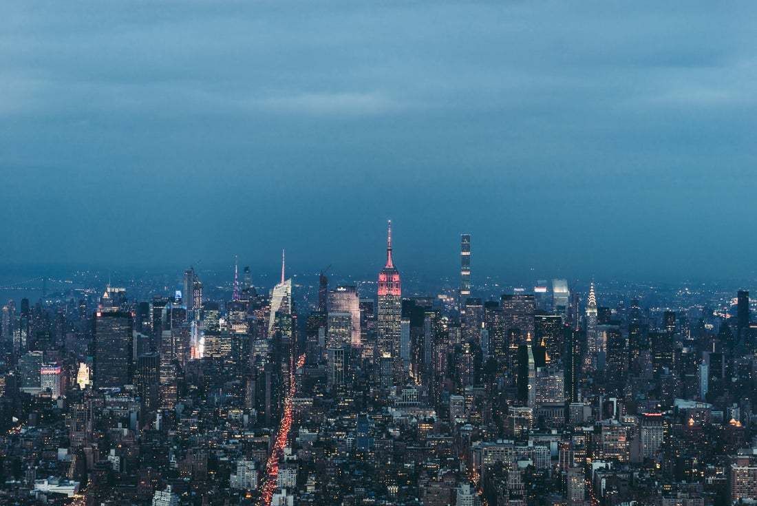 "Blue Hour Over Manhattan" By Aerialperspective Images