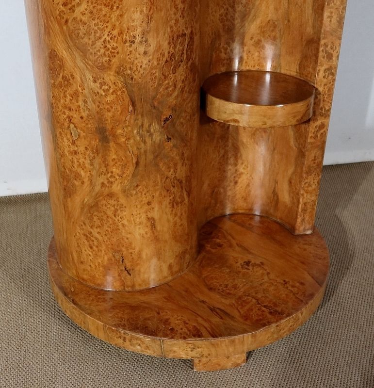 Pedestal Table In Thuya Burl, Art Deco, Early 20th Century photo buy