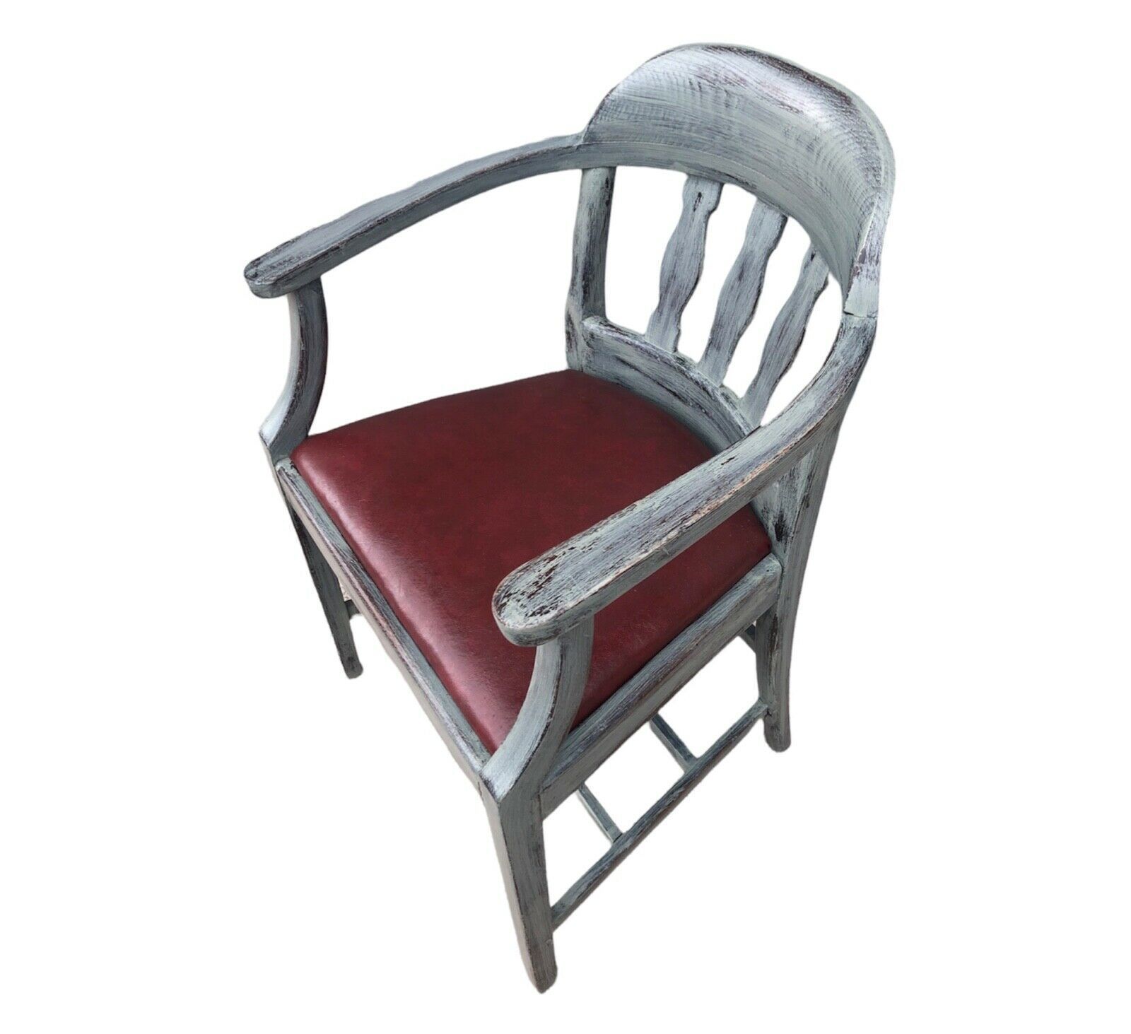 Handsome Vintage Heavy Oak Desk Chair photo for sale
