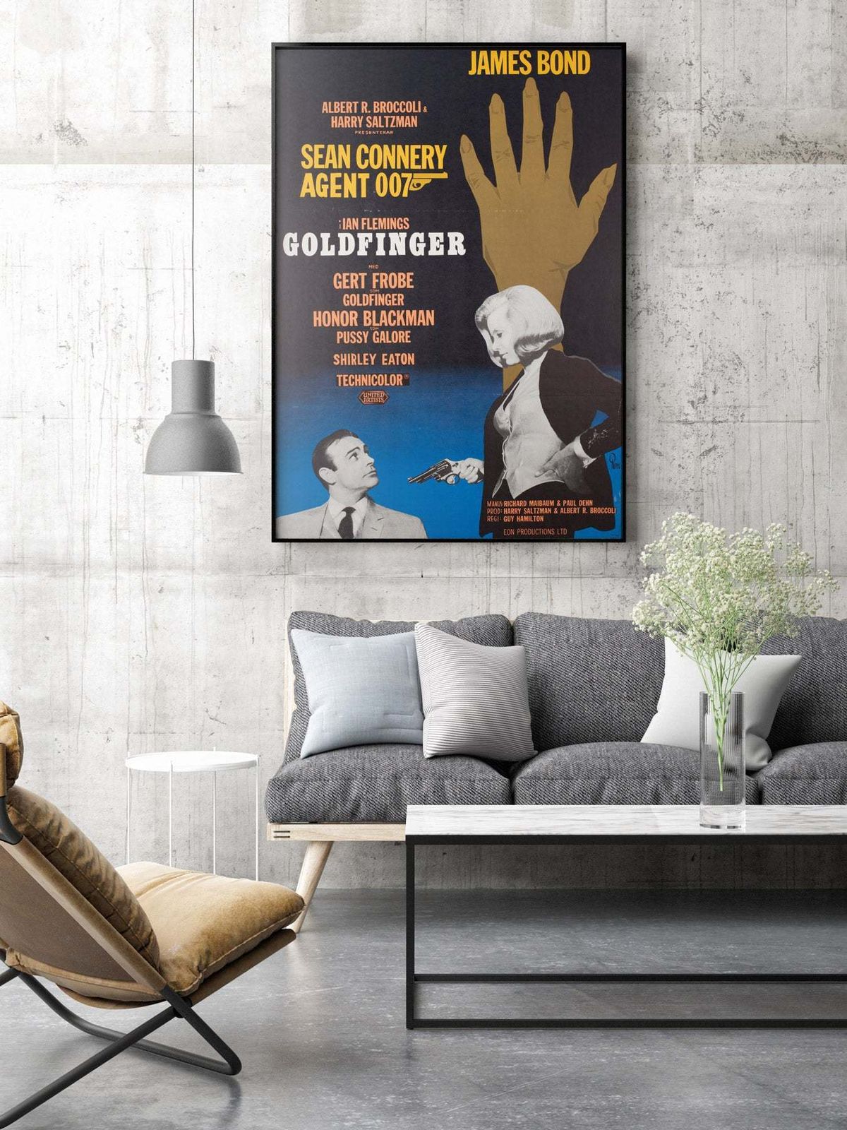 Goldfinger 1965 Swedish Film Poster, Aberg photo furniture