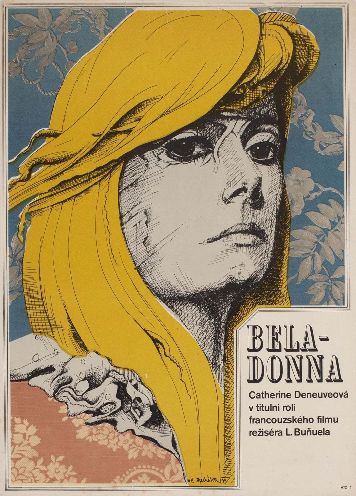 Belle De Jour 1970 Czech A3 Film Poster, Machalek