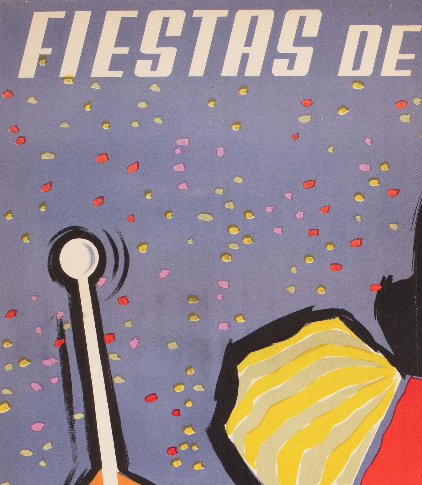 Fiestas De La Merced 1956 Barcelona Travel Poster, Domenech photo for sale