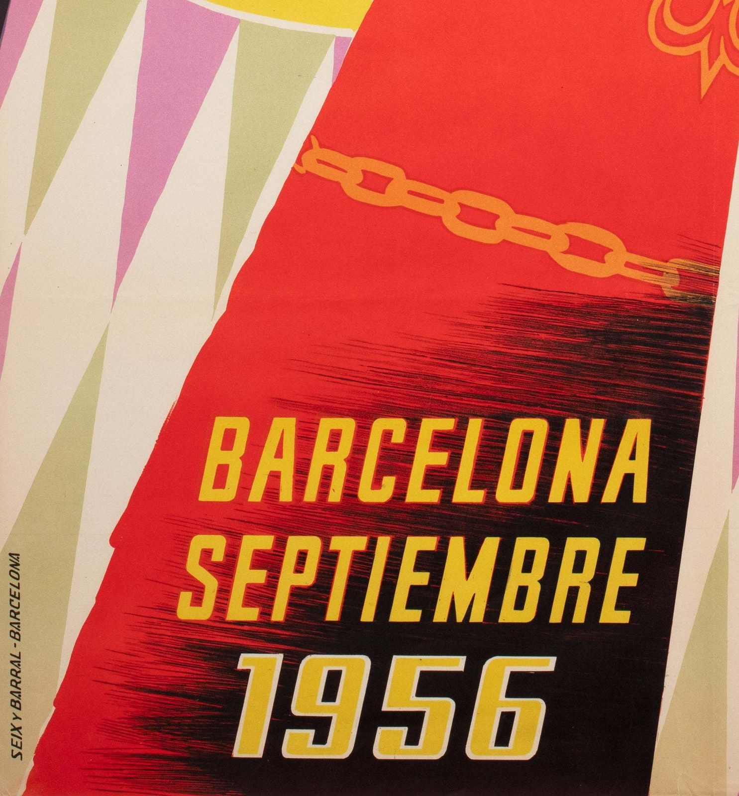 Fiestas De La Merced 1956 Barcelona Travel Poster, Domenech photo buy