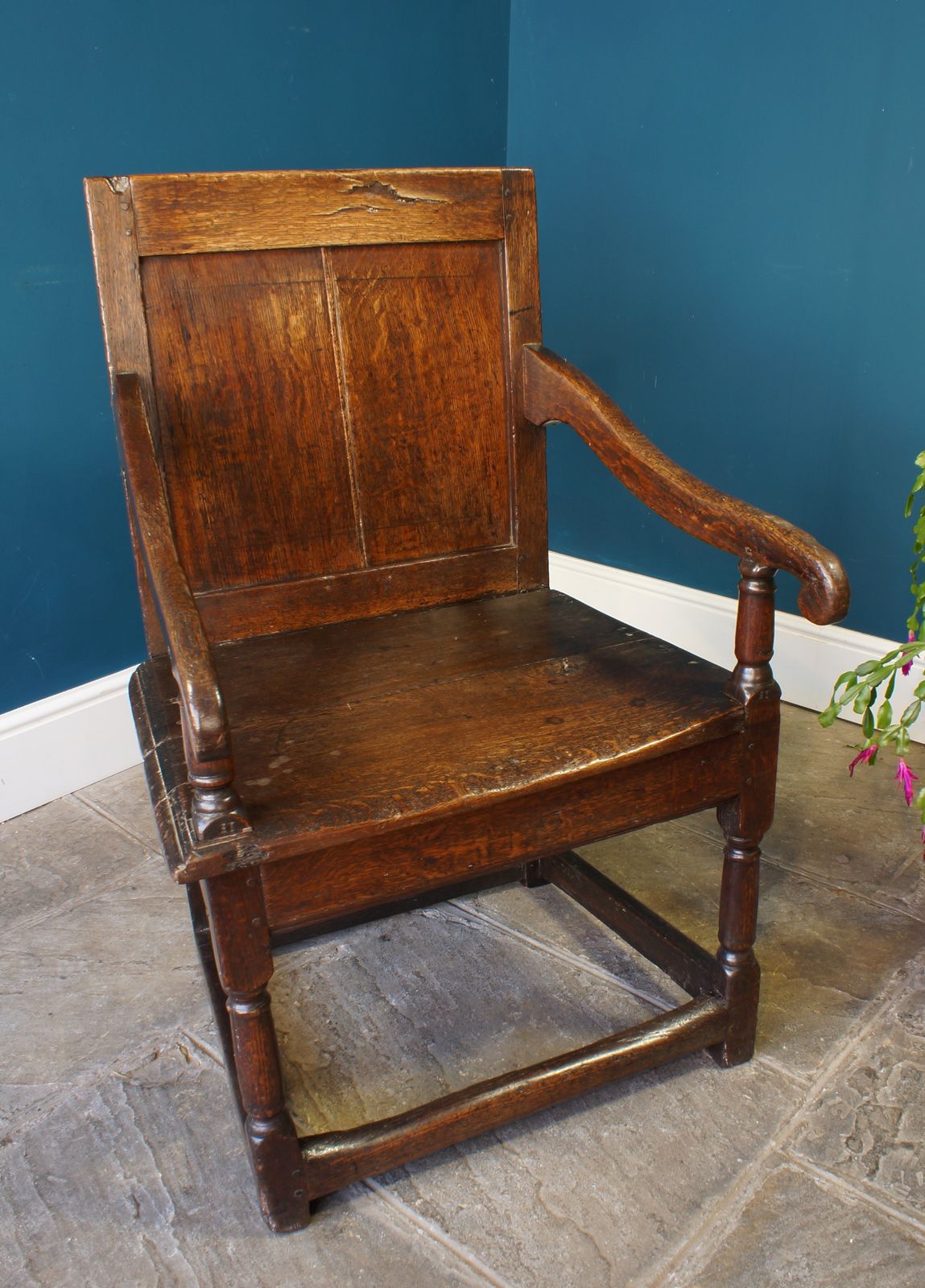 17th Century Oak Wainscot Chair.