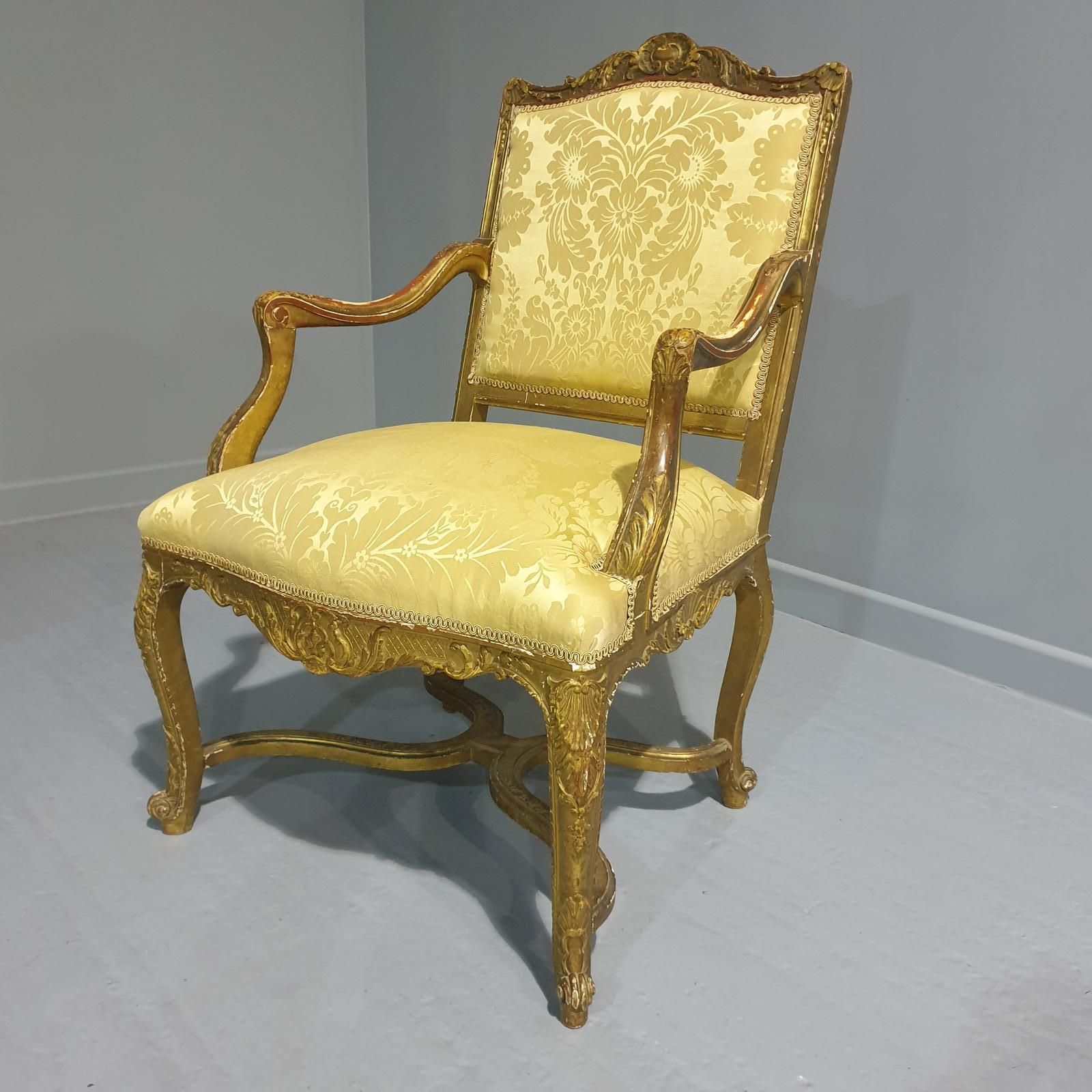 photo furniture Superb Gilt Chair, 1800s, Antique