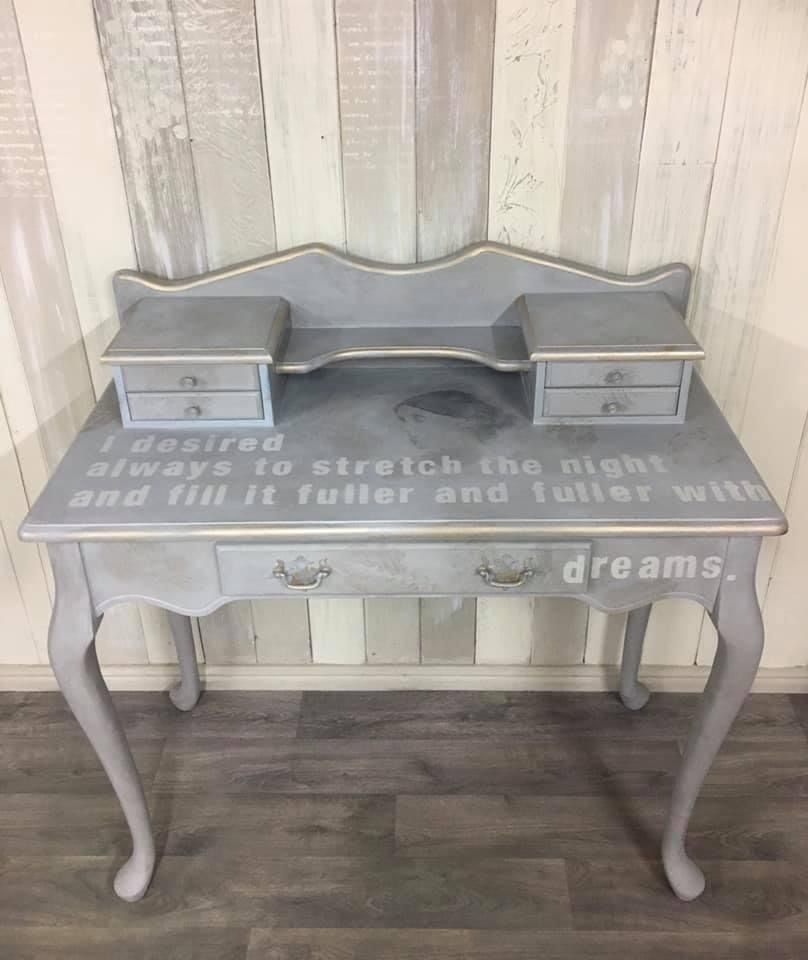 photo for sale Hand Painted Bonheur Du Jour With Virginia Woolf Theme