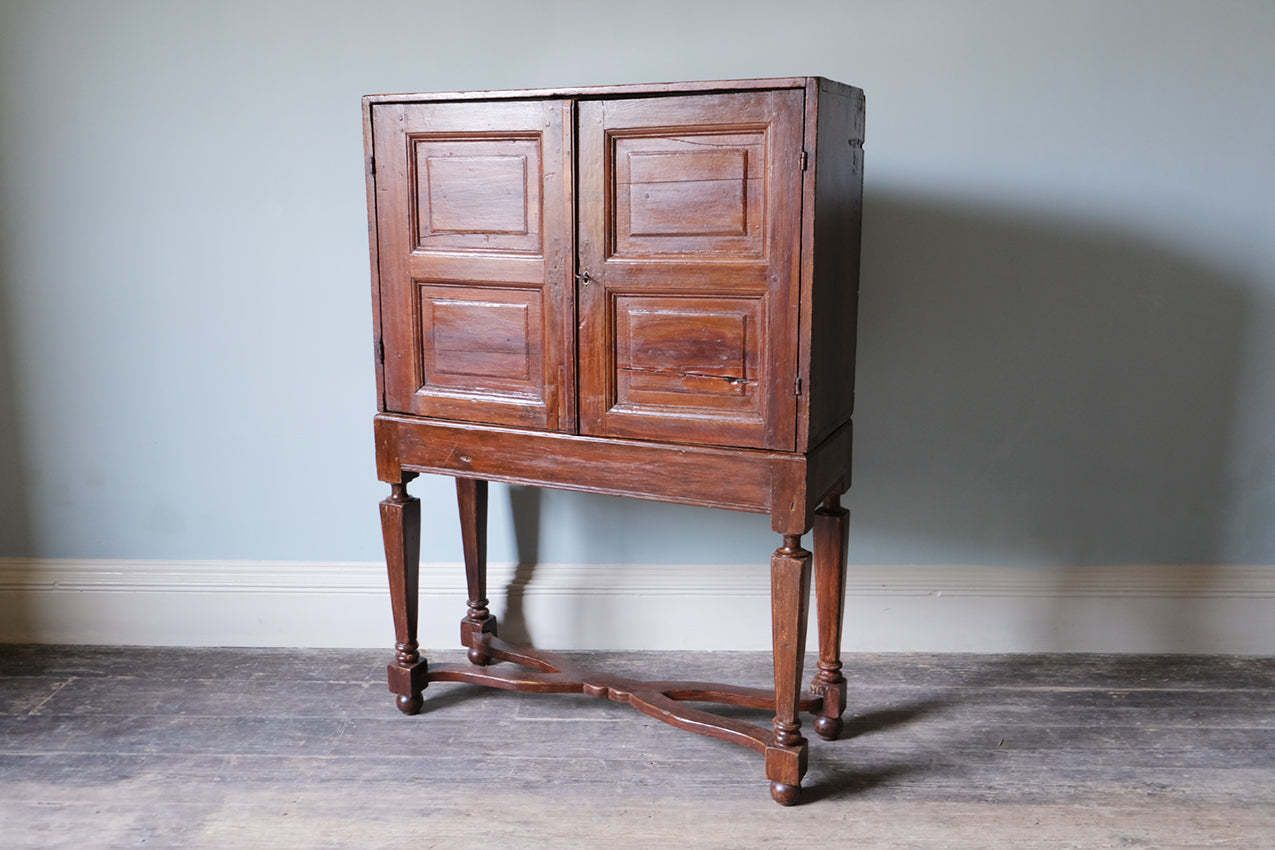 Dutch Oak Cabinet On Stand, 18th Century And Earlier photo vintage