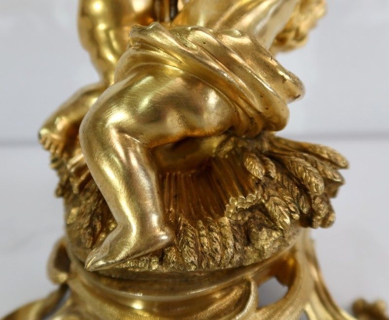 Group In Gilt Bronze, In The Style Of Louis XV, Napoleon III Period   Circa 1850 photo vintage