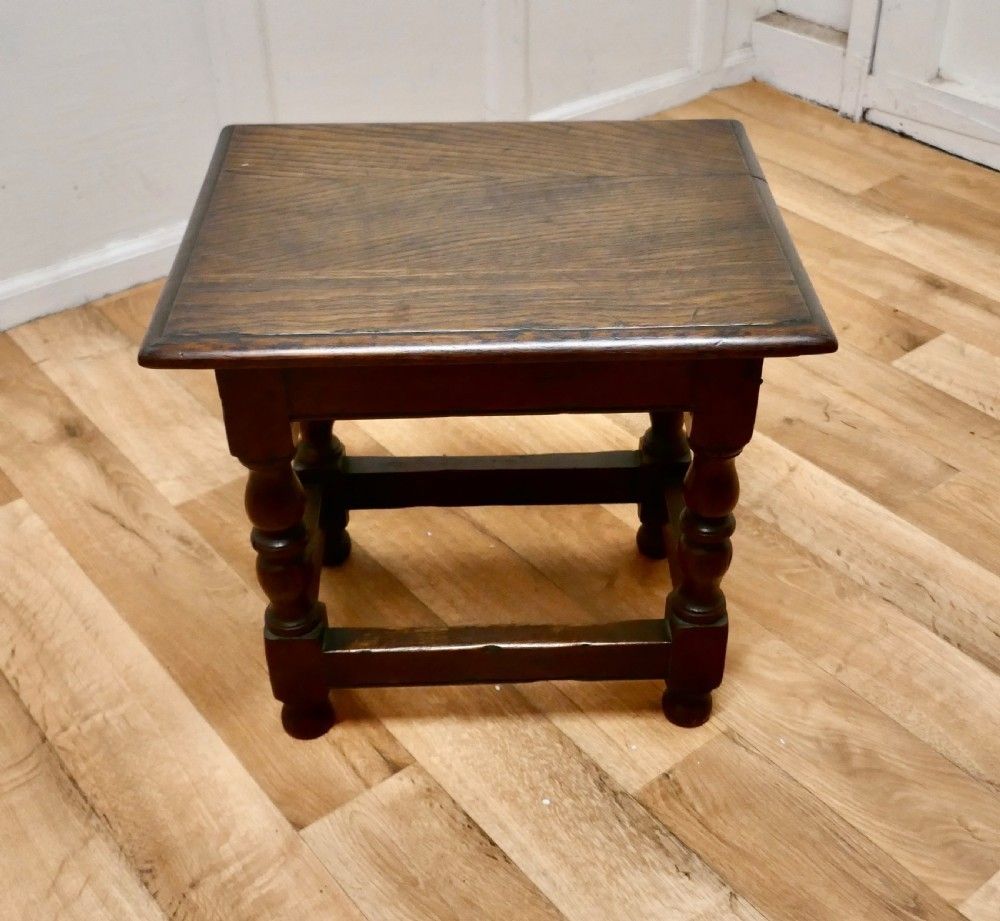 19th Century Oak Joint Stool, Antique photo for sale
