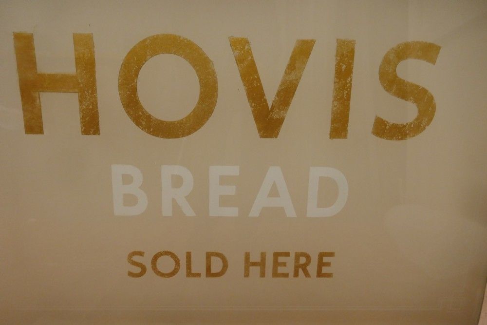Hovis, Etched Glass Bakery Advertising Window Sign photo furniture