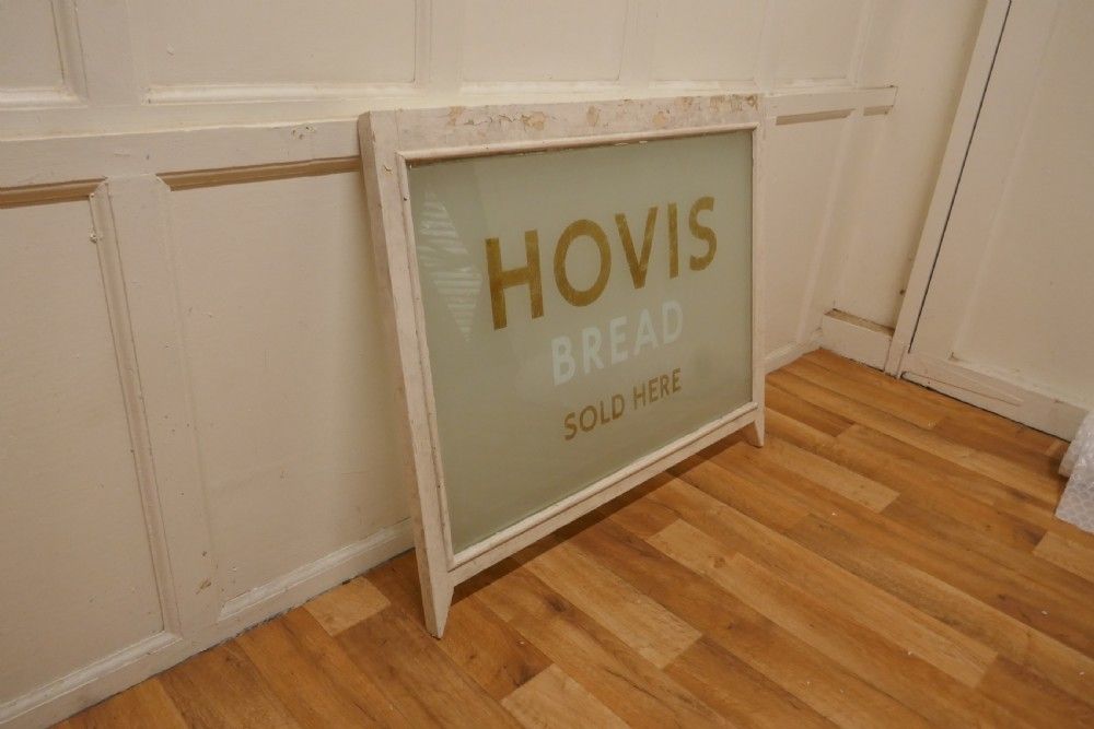 Hovis, Etched Glass Bakery Advertising Window Sign photo for sale