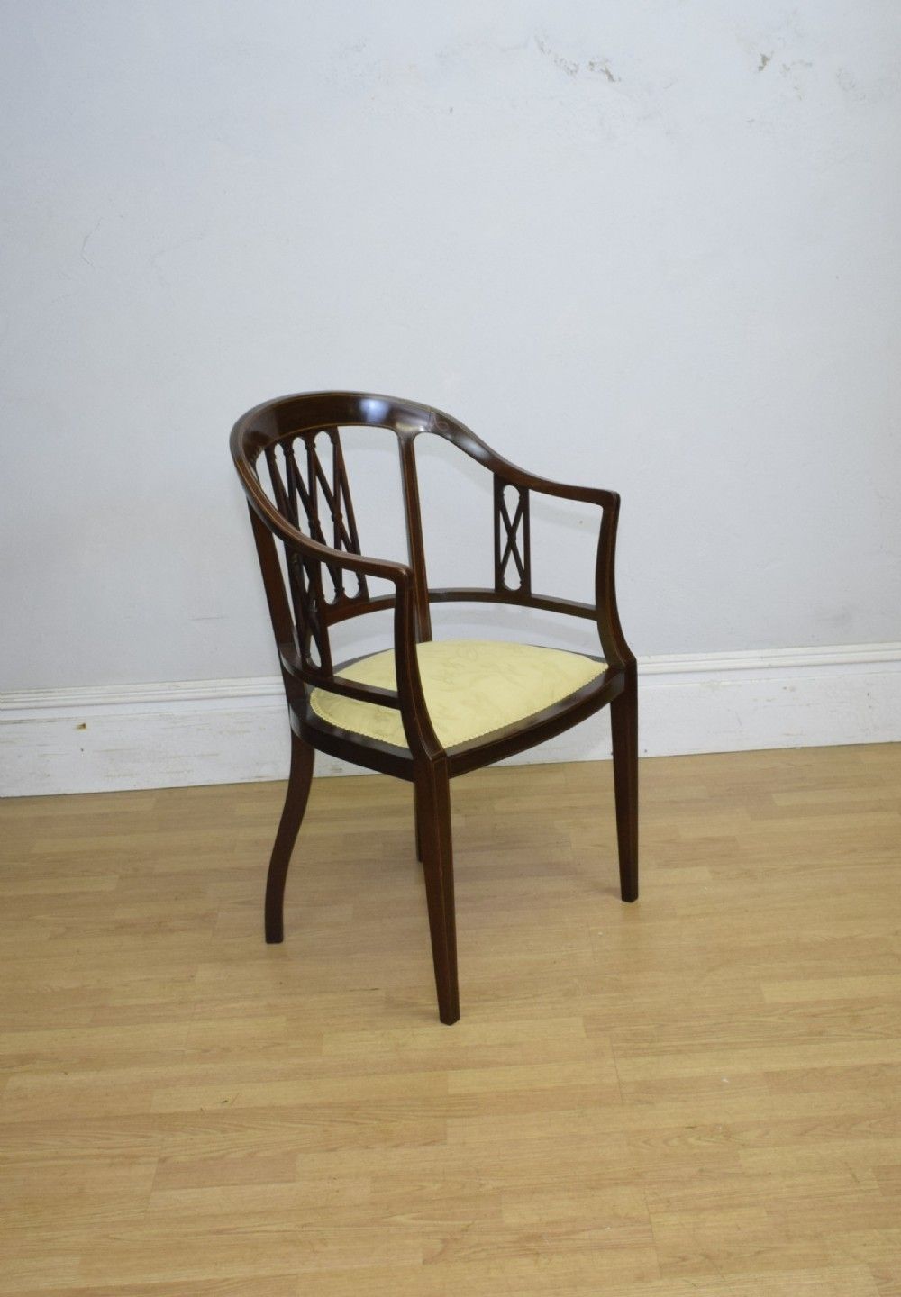 Edwardian Inlaid Tub Chair, 1900s photo vinterior