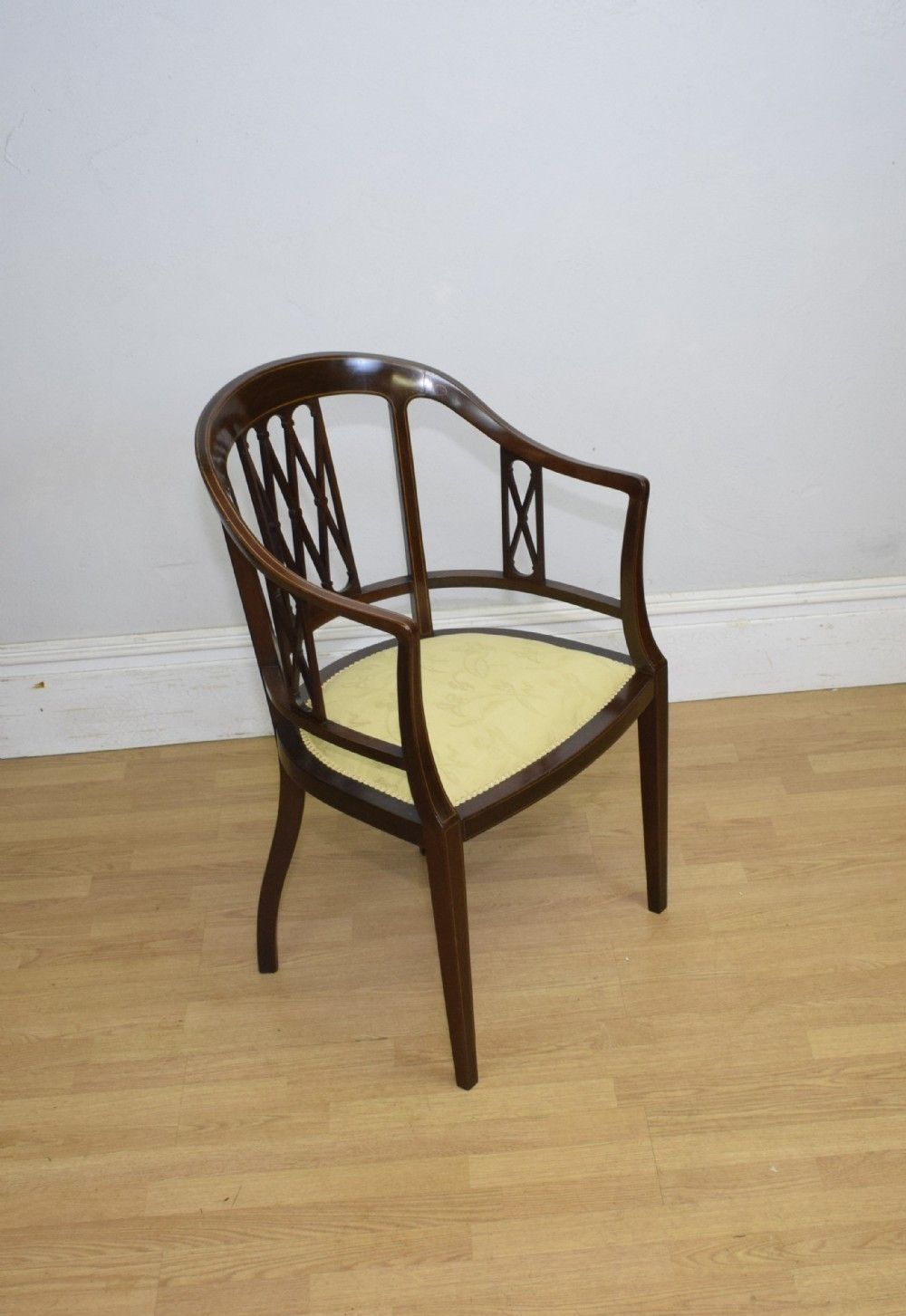 Edwardian Inlaid Tub Chair, 1900s photo buy