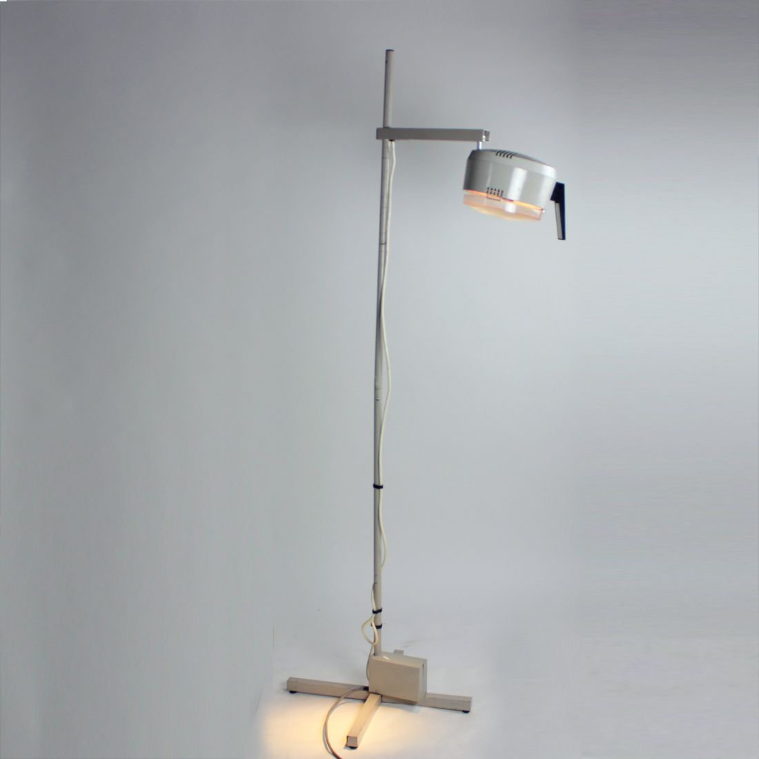 Tall Metal Doctor's Floor Lamp, Czechoslovakia 1950s photo 620.0