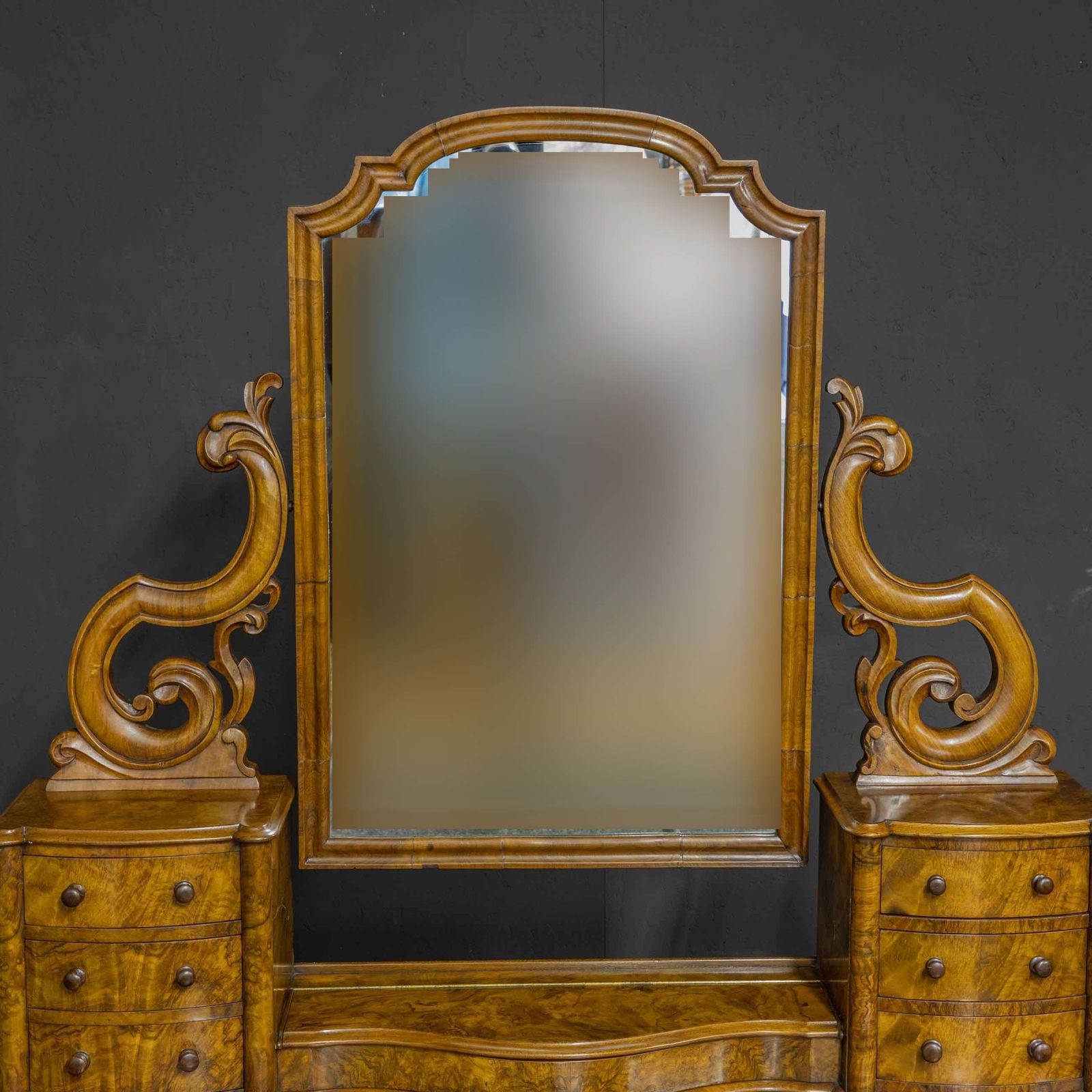 photo for sale Mid Victorian Burr Walnut Dressing Table