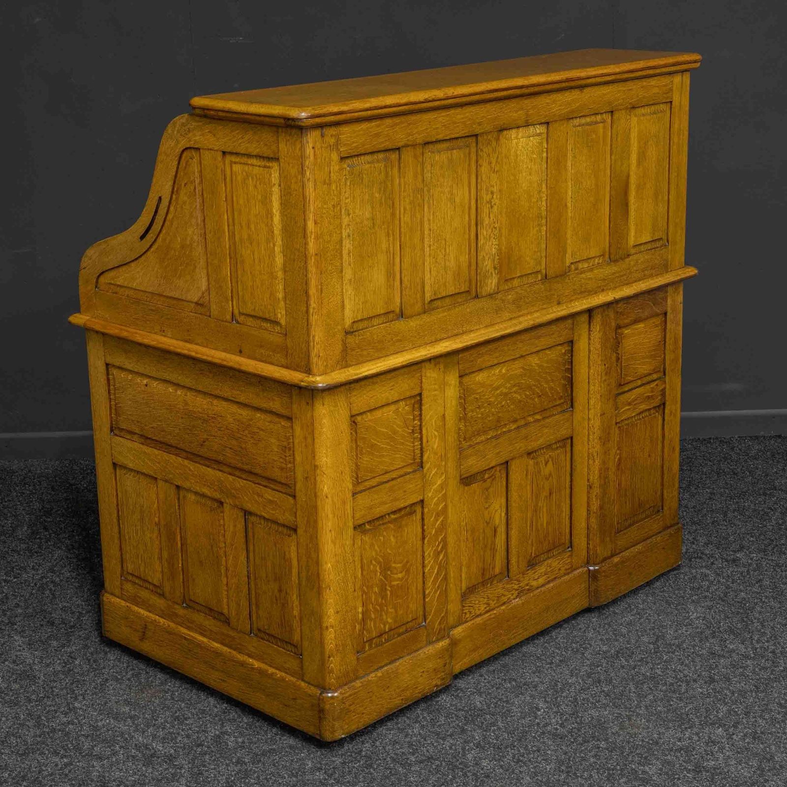 photo buy Edwardian Oak Roll Top Desk