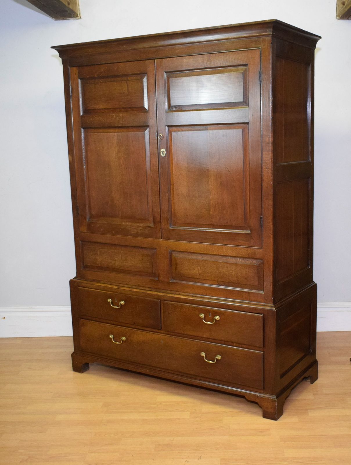 Georgian Period Livery Oak Cupboard  Press photo furniture