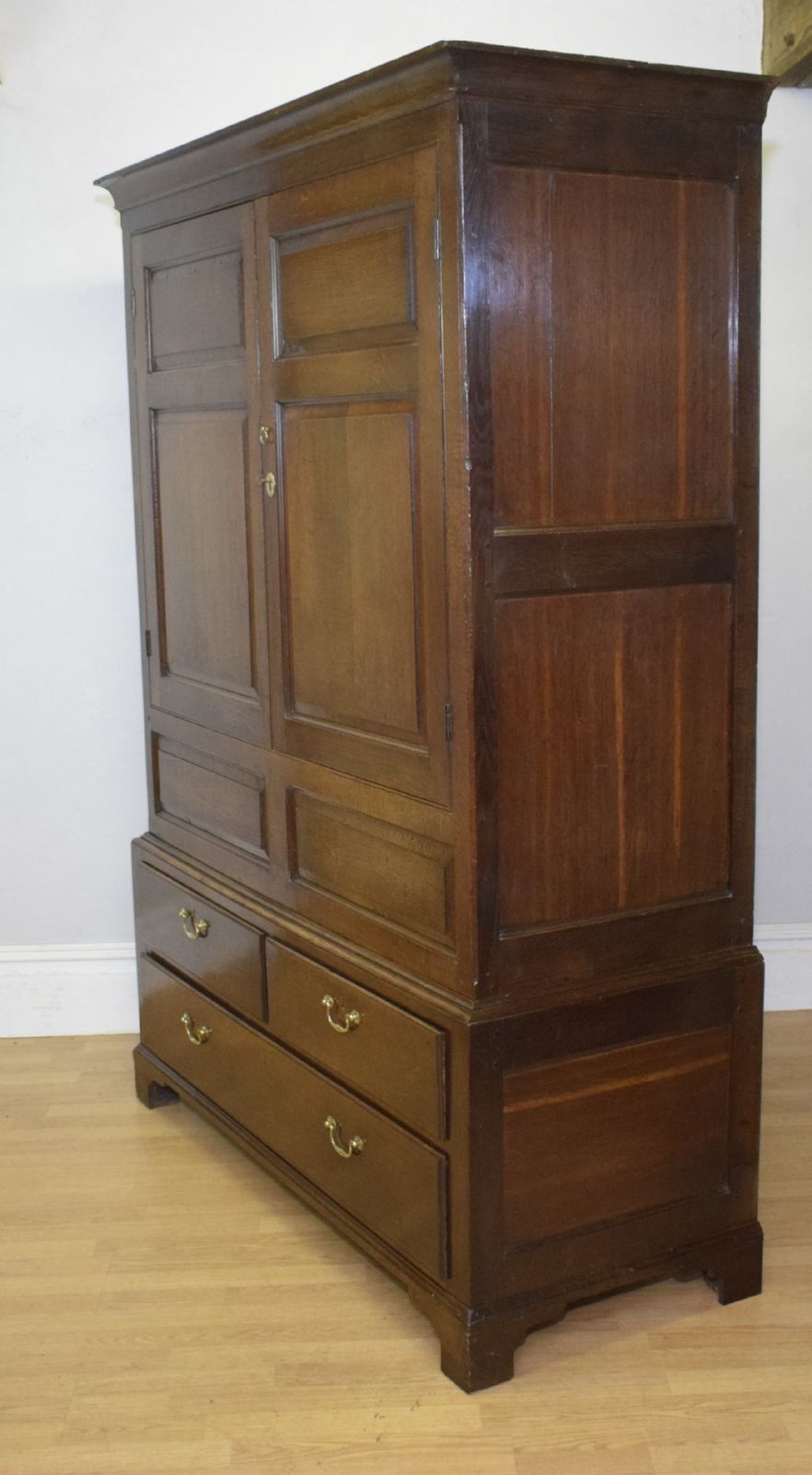 Georgian Period Livery Oak Cupboard  Press photo vintage