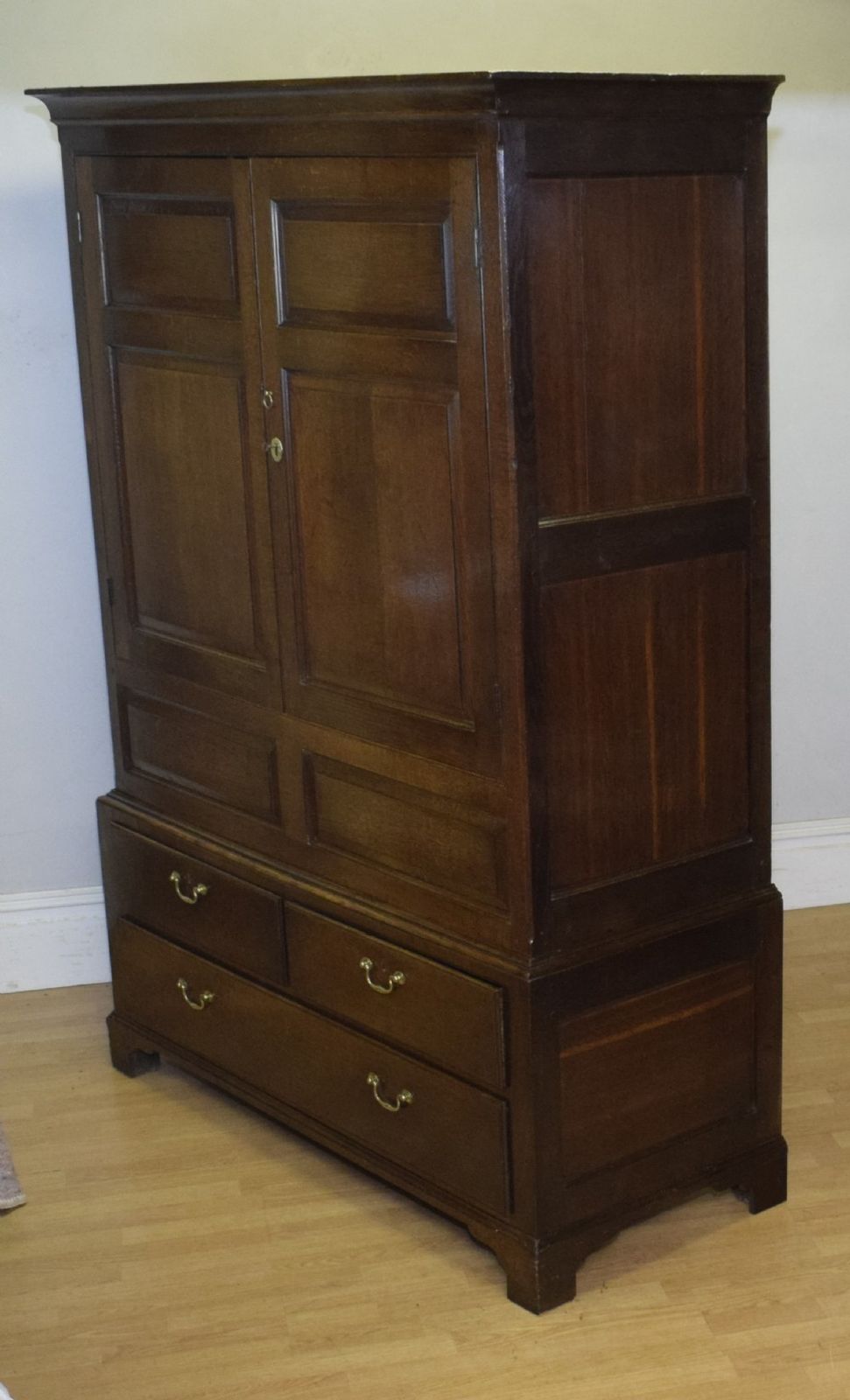 photo for sale Georgian Period Livery Oak Cupboard  Press