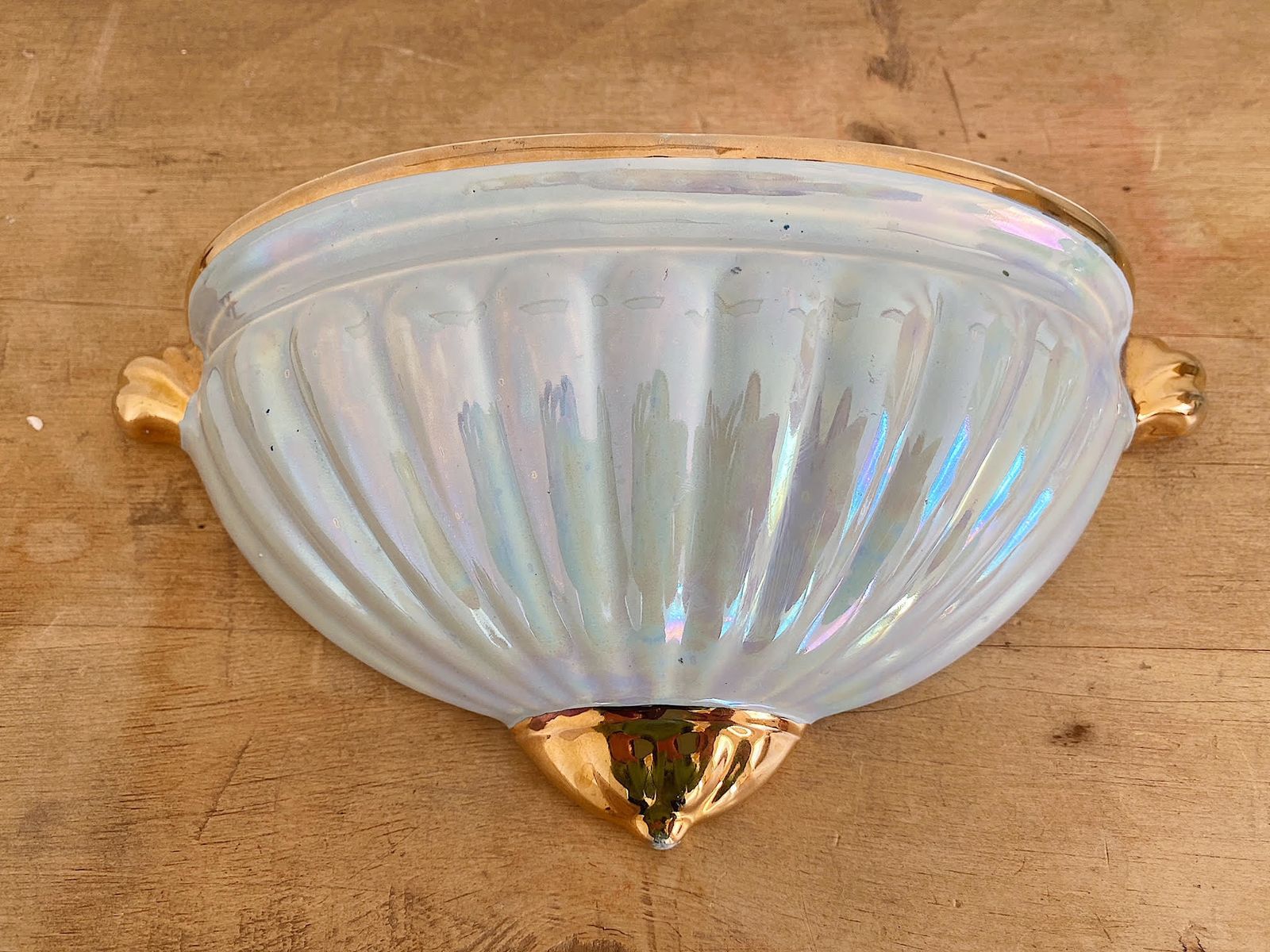 Art Deco, Blue Lustre, Wall Pocket Made By Sadler photo 55.0