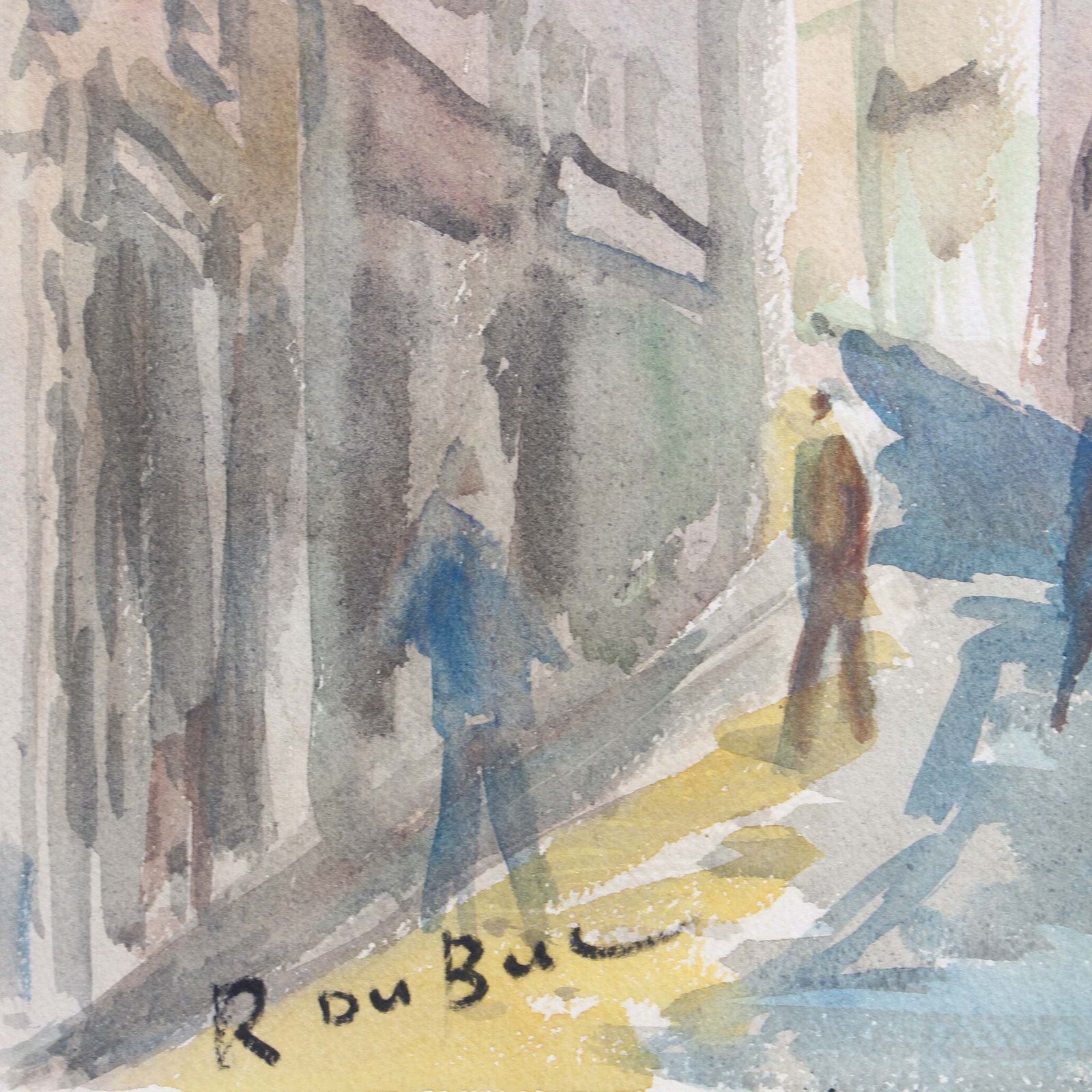 photo vinterior Parisian Street Scene' By Roland Dubuc (Circa 1970s)