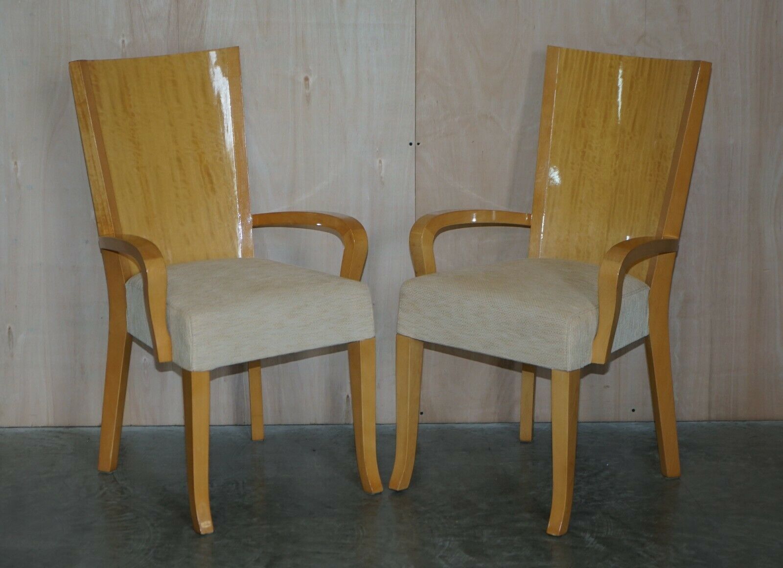 X10 Rrp Giorgio Collection Huge Burr Satinwood Dining Chairs Part Suite photo furniture