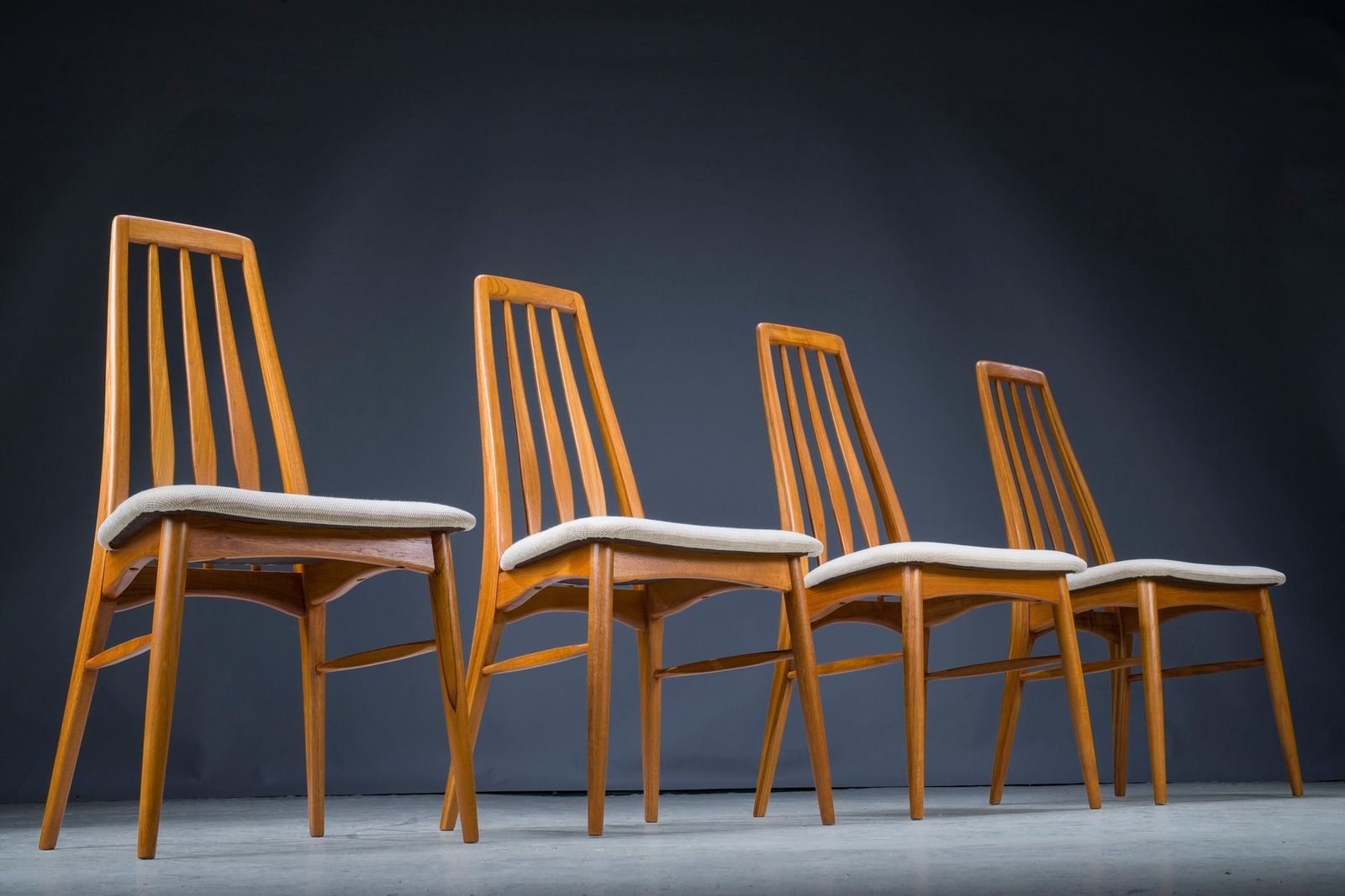Mid Century Eva Dining Chairs By Niels Koeefoed For Koefoed Hornslet, 1960s, Set Of 4 photo furniture