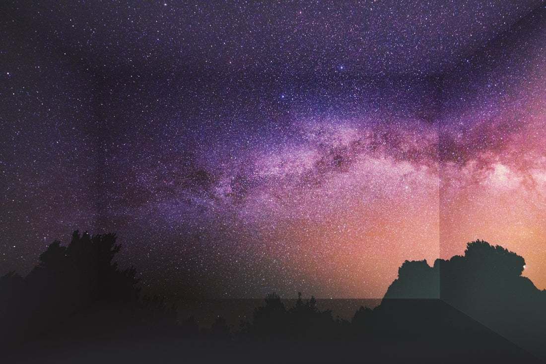 "Milky Way With Starry Sky At Night Inside Home Using Virtual Reality Simulator" By Artur Debat