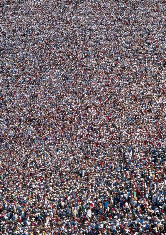 "Aerial Of Crowded Bleachers" By Bill Ross