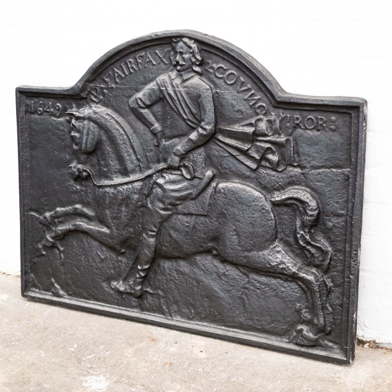 Reclaimed Carron Foundry Cast Iron Fireback (2 Available) photo vintage