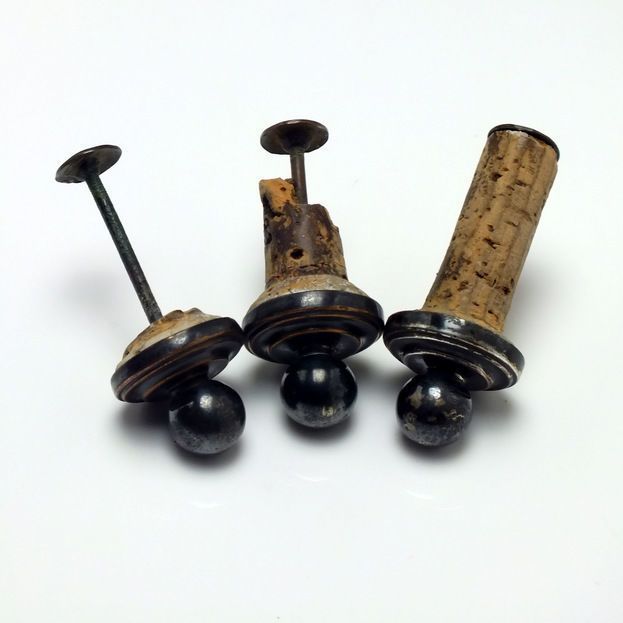 Set Of Three Antique 19th Century Victorian Amethyst Glass Serving Decanter Bottles C1830 photo vintage