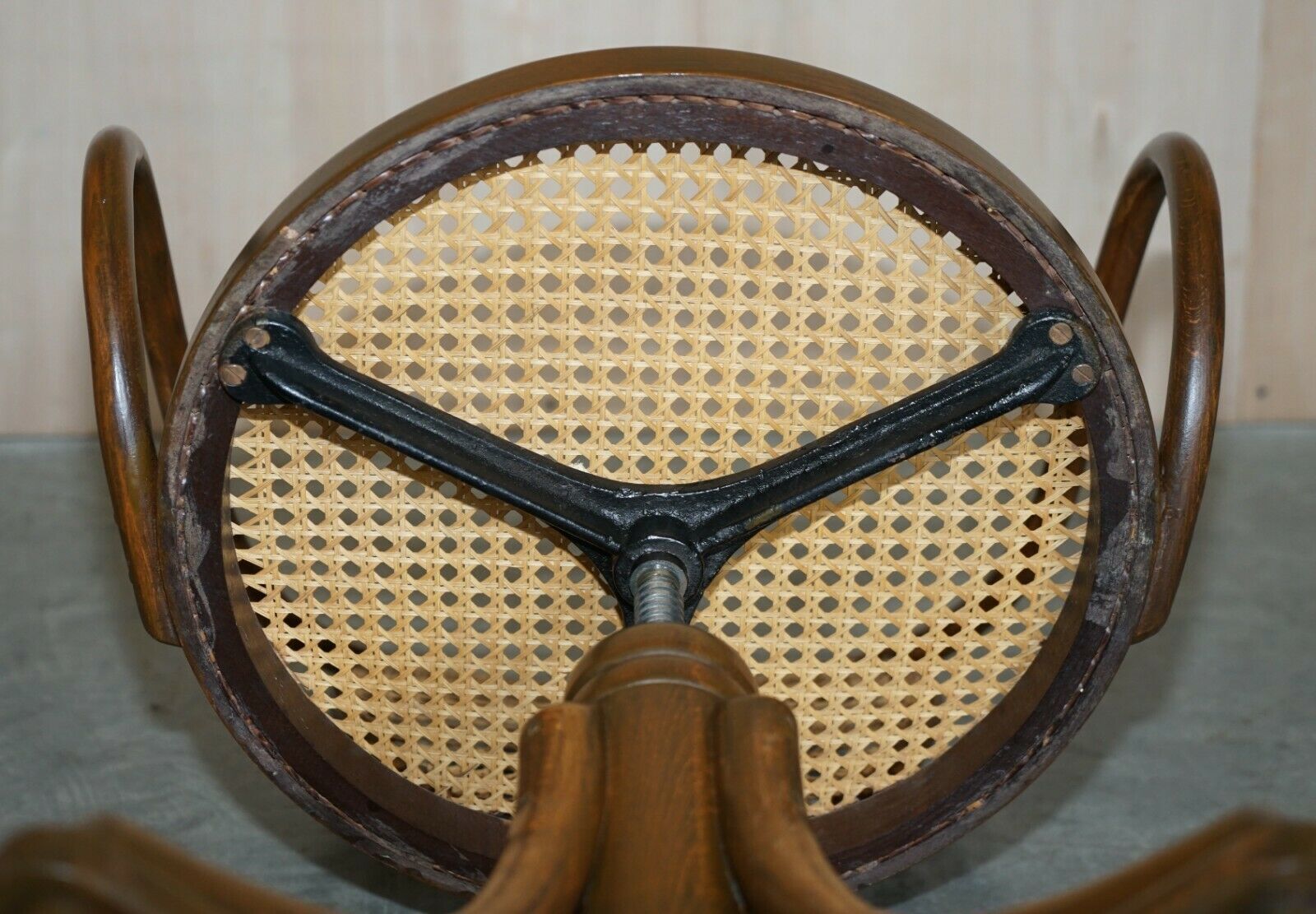 15000.0 Six Original Stamped Thonet Swivel Bergere Armchairs photo